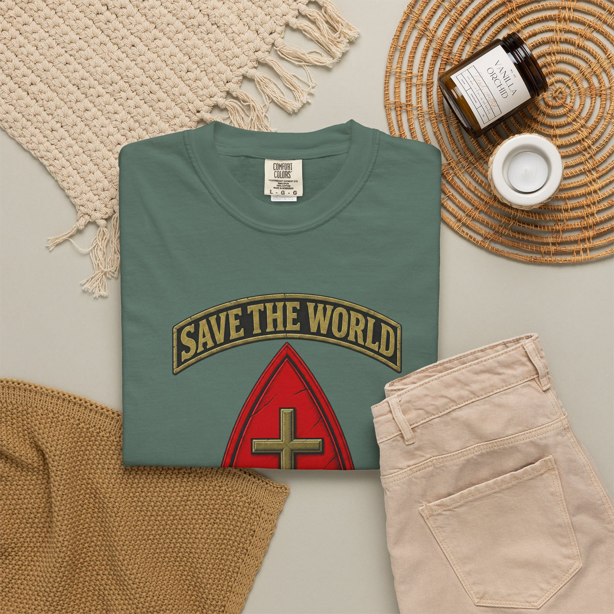 Save The World Christian T-Shirt, Front Design