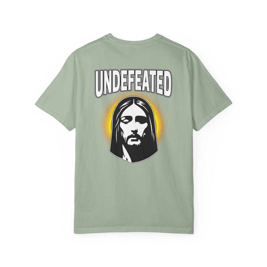 T-Shirt — "Undefeated" Jesus Graphic Tee (Christian Inspirational)