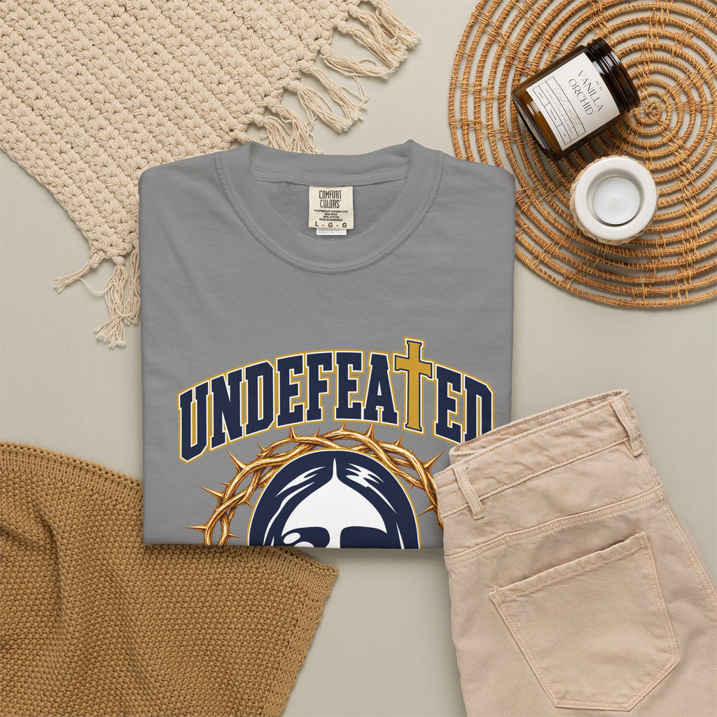 Undefeated Jesus T-Shirt — Christian Graphic Tee with Crown of Thorns