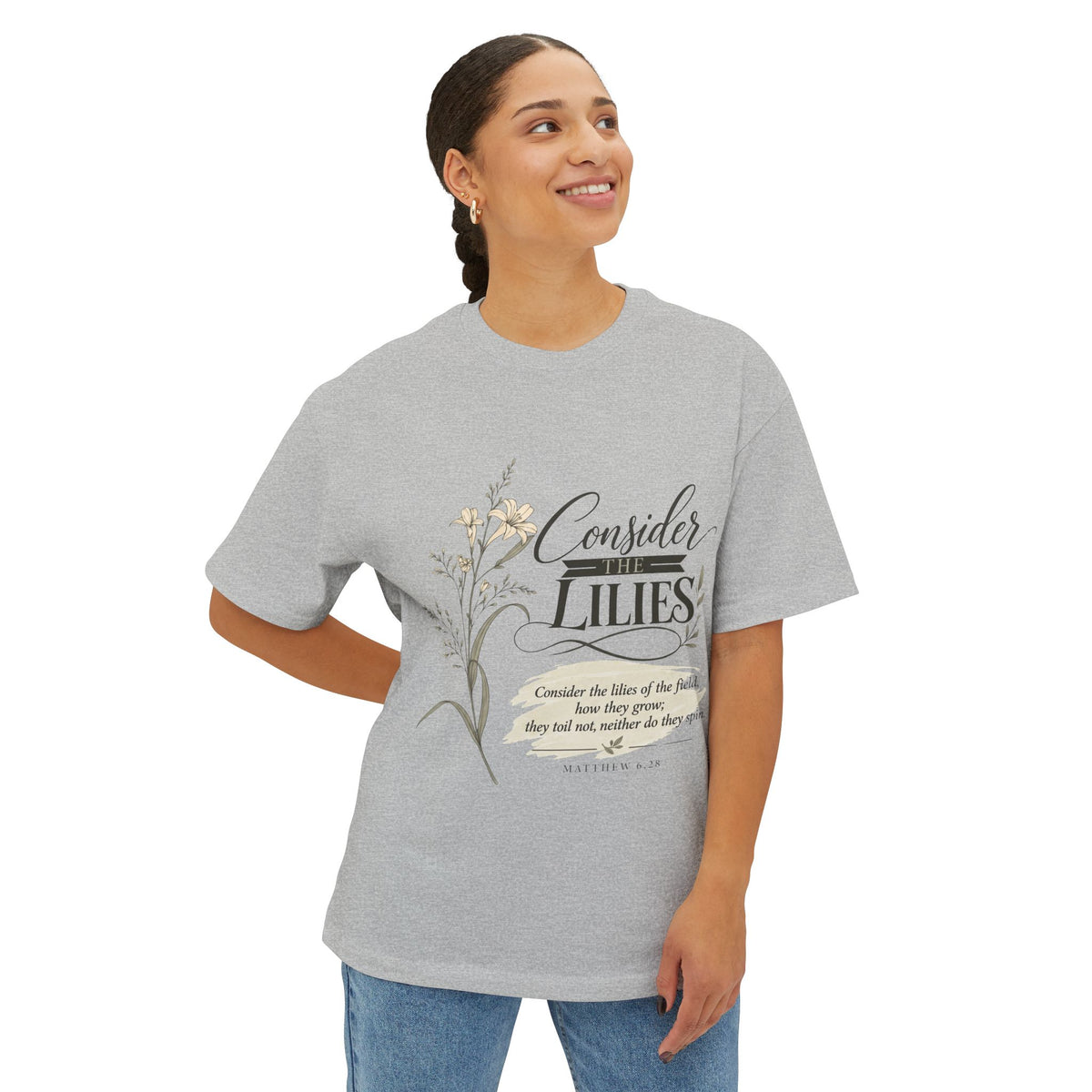 Consider Lilies Tee — Floral Faith Graphic T‑Shirt