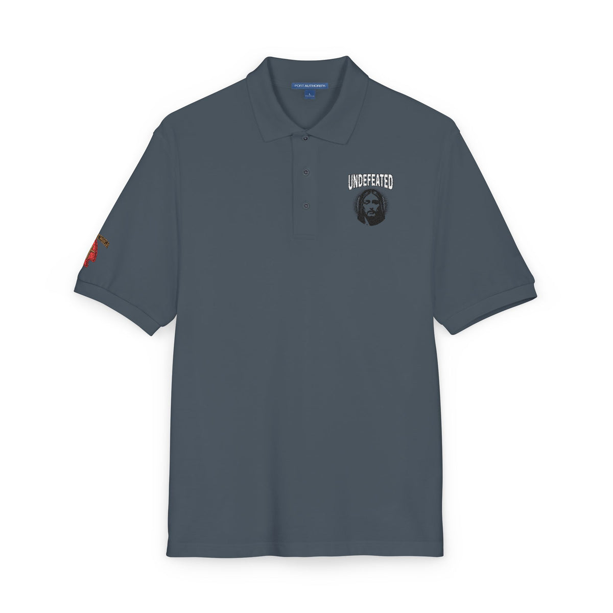 Embroidered 'Jesus' Portrait Polo — Up To 5XL