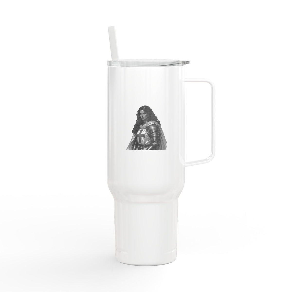40oz Engraved Insulated Tumbler with Handle & Lid — 'Victory' Splash Design