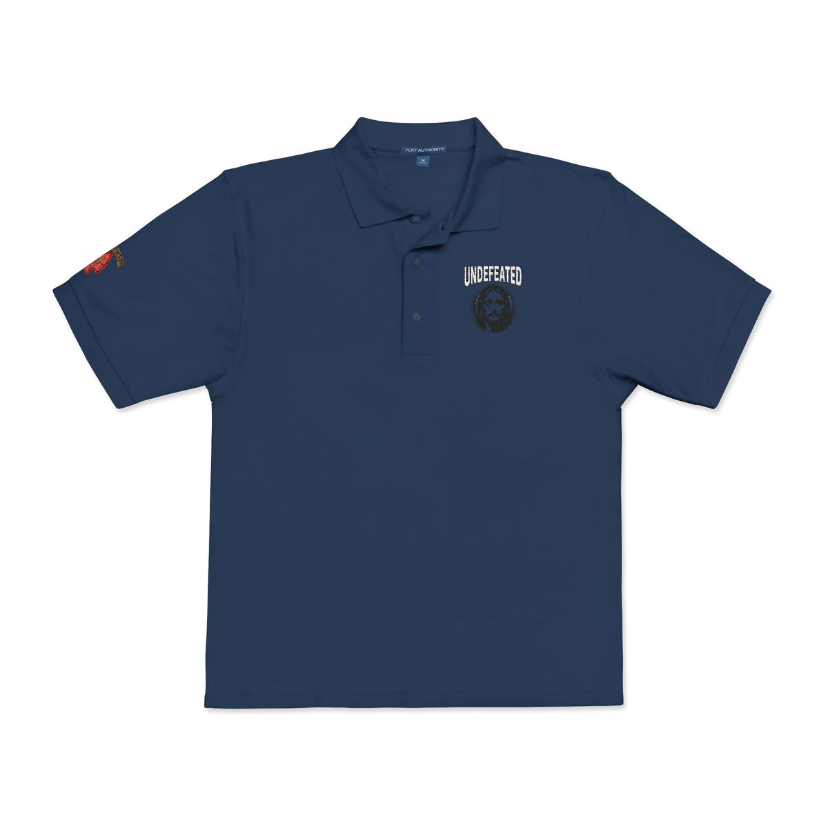 Embroidered 'Jesus' Portrait Polo — Up To 5XL