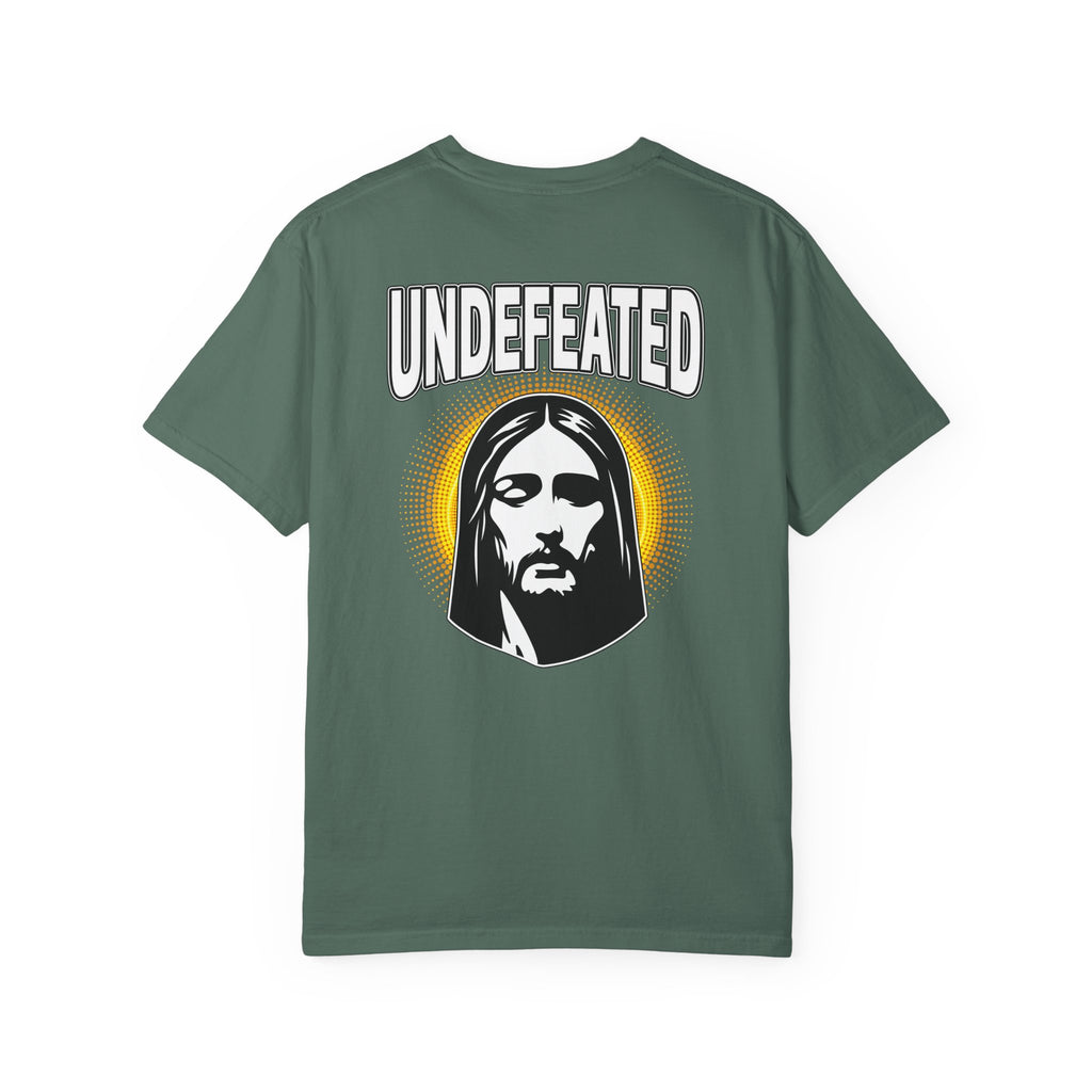 T-Shirt — "Undefeated" Jesus Graphic Tee (Christian Inspirational)
