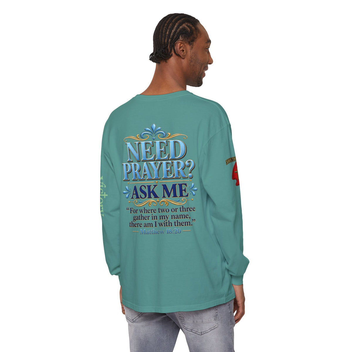 Need Prayer? Long Sleeve Tee — Start the Conversation