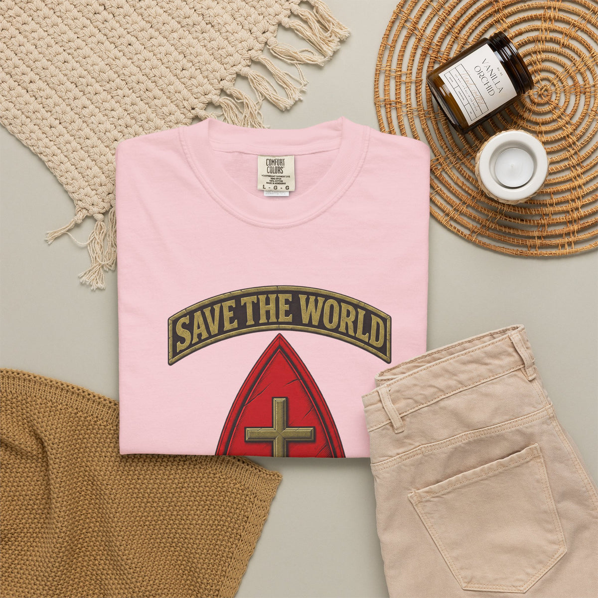 Save The World Christian T-Shirt, Front Design