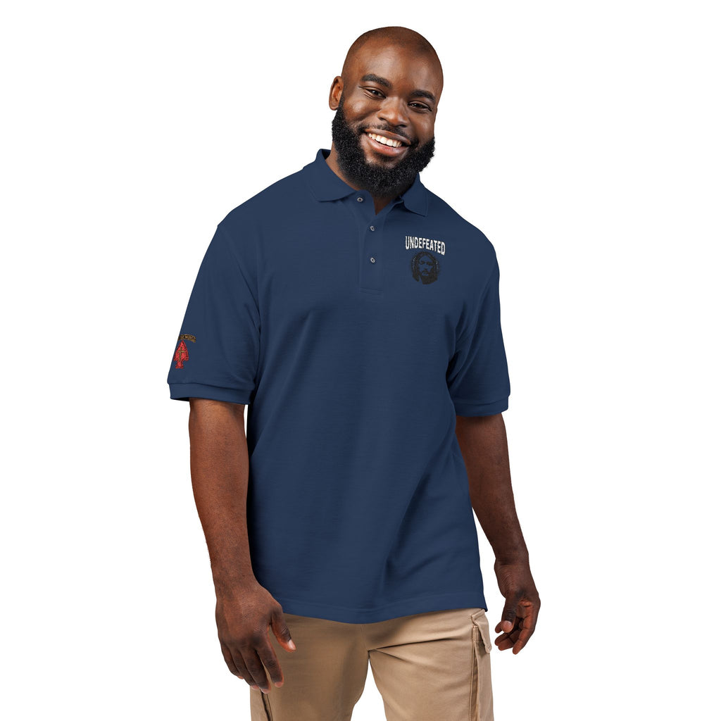 Embroidered 'Jesus' Portrait Polo — Up To 5XL